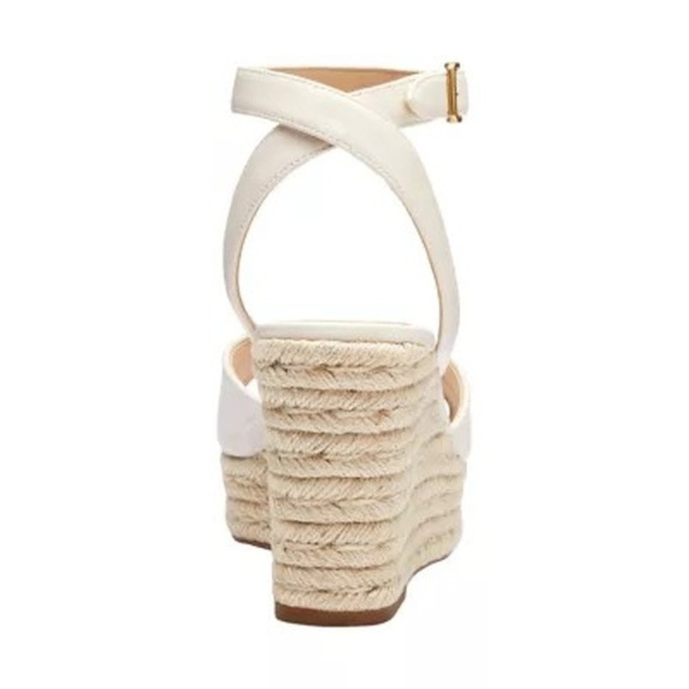 Women's COACH Signature C Espadrille Wedge Sandals Chalk Size 6 New With Tags - Picture 2 of 9